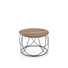 COFFEE TABLE NUBIRA, FRAME - BLACK, TOP - NUT